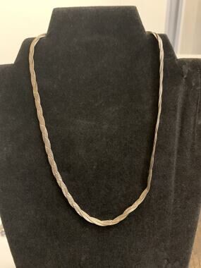 Vintage Danecraft Primavera Italy 925 Sterling‎ Woven Braid Necklace